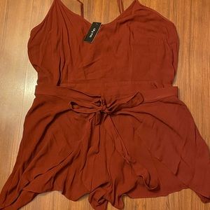 Dark red City Chic Romper